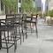 Flash Furniture Patio Bar Stool with Gray Wash Slats and Armrests XU-DG-HW6036B-ARM-GY-GG - alternate 3